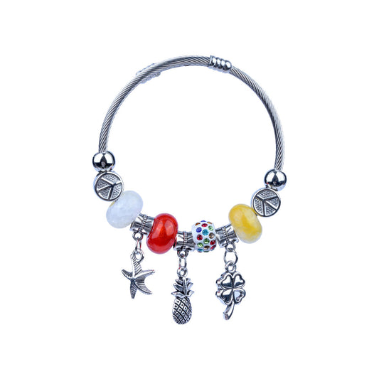 Red and Yellow charm pandora bracelet